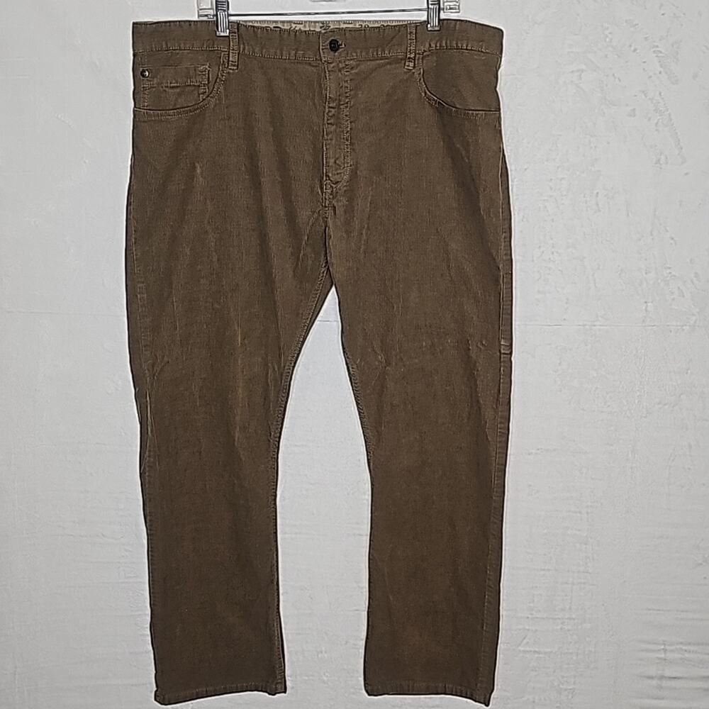 Men's Brown Corduroy Pants Straight Cut 38 x 30